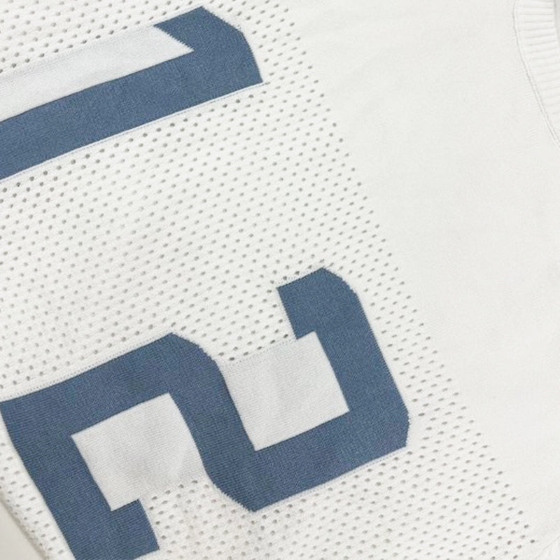 【24-hour shipping out】Men's Sport Lettering Jacquard Crew Neck Short Sleeve Sweater T-Shirt  MTA1856C1X