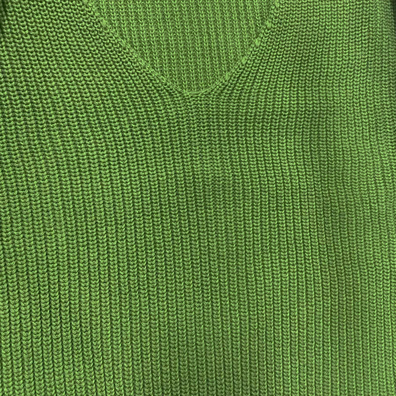 Men's Casual Solid Color V-Neck Loose Knit Pullover Sweater 18392900M