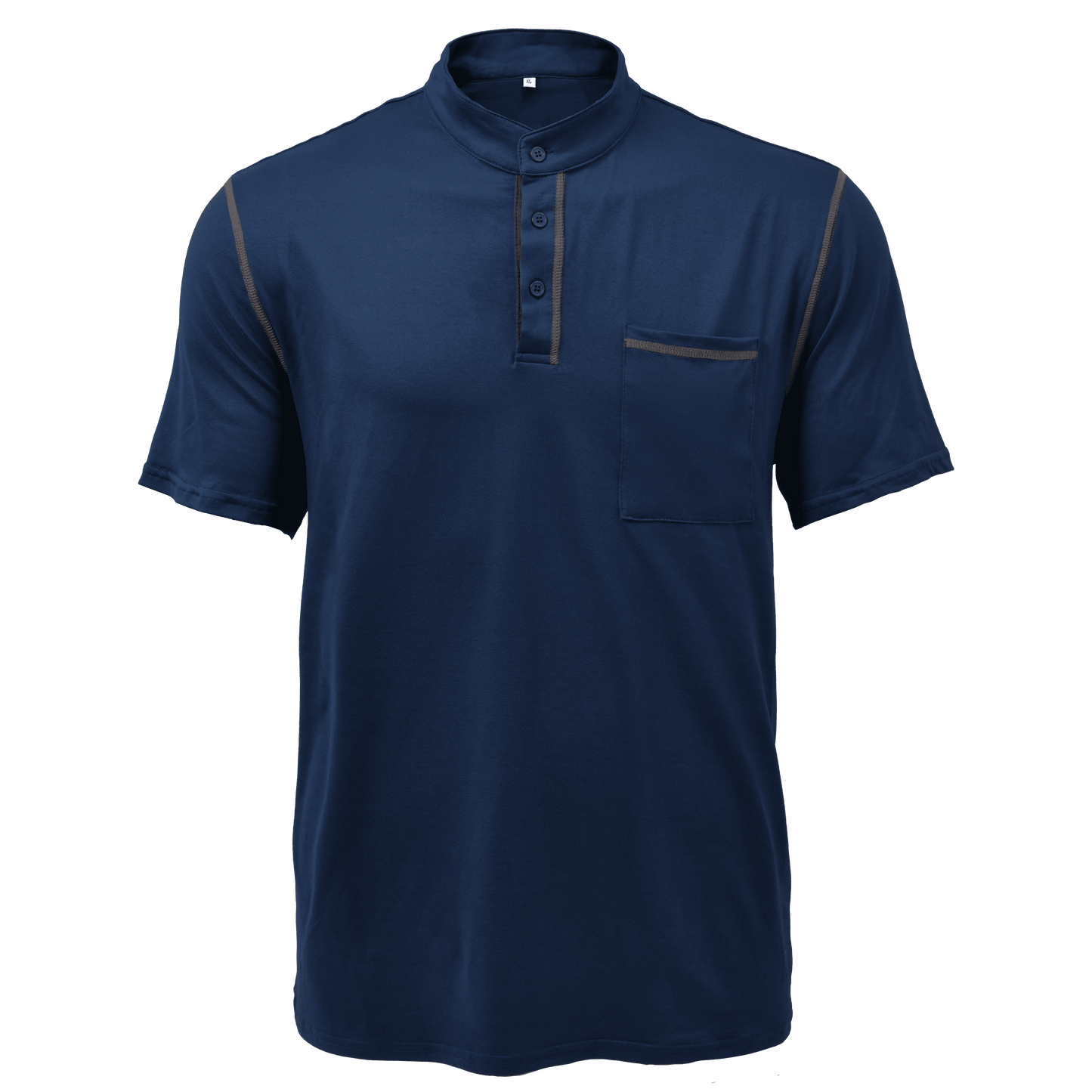 【24-hour shipping out】Men's Casual Colorblock Henley Collar Cotton Short Sleeve T-Shirt 53275107Y