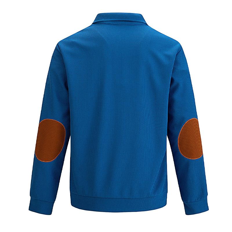 Sweat-shirt gaufré décontracté à col montant pour homme 48501658X