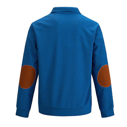 Sweat-shirt gaufré décontracté à col montant pour homme 48501658X