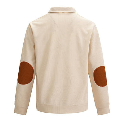 Sweat-shirt gaufré décontracté à col montant pour homme 48501658X