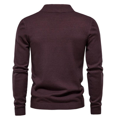 Men's Solid Color Turtleneck Pullover Knit Sweater 47281568X