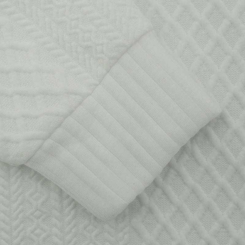 Sudadera de punto jacquard de manga larga con cuello alto para hombre (84101852X)