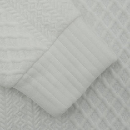 Sudadera de punto jacquard de manga larga con cuello alto para hombre (84101852X)