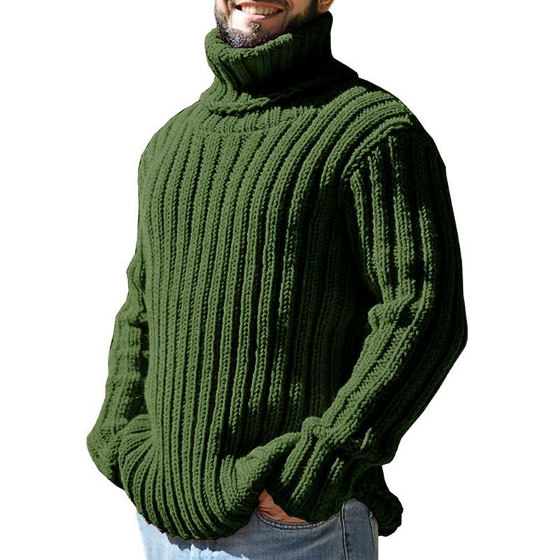Men's Casual Turtleneck Slim Fit Knit Sweater 65577939M