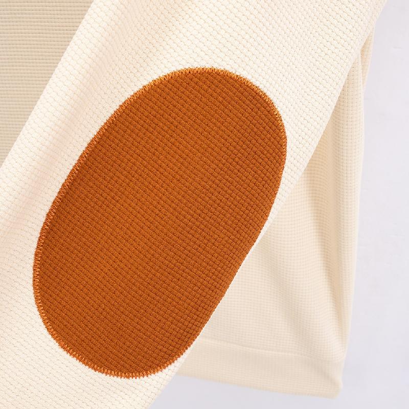 Sweat-shirt gaufré décontracté à col montant pour homme 48501658X