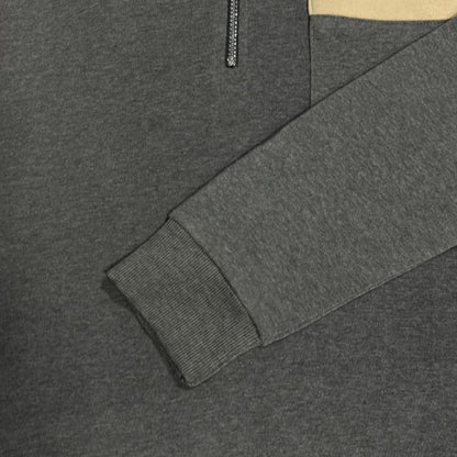 Men's Casual Half Zip Collar Chest Pocket Long Sleeve Sweatshirt 21485717Y